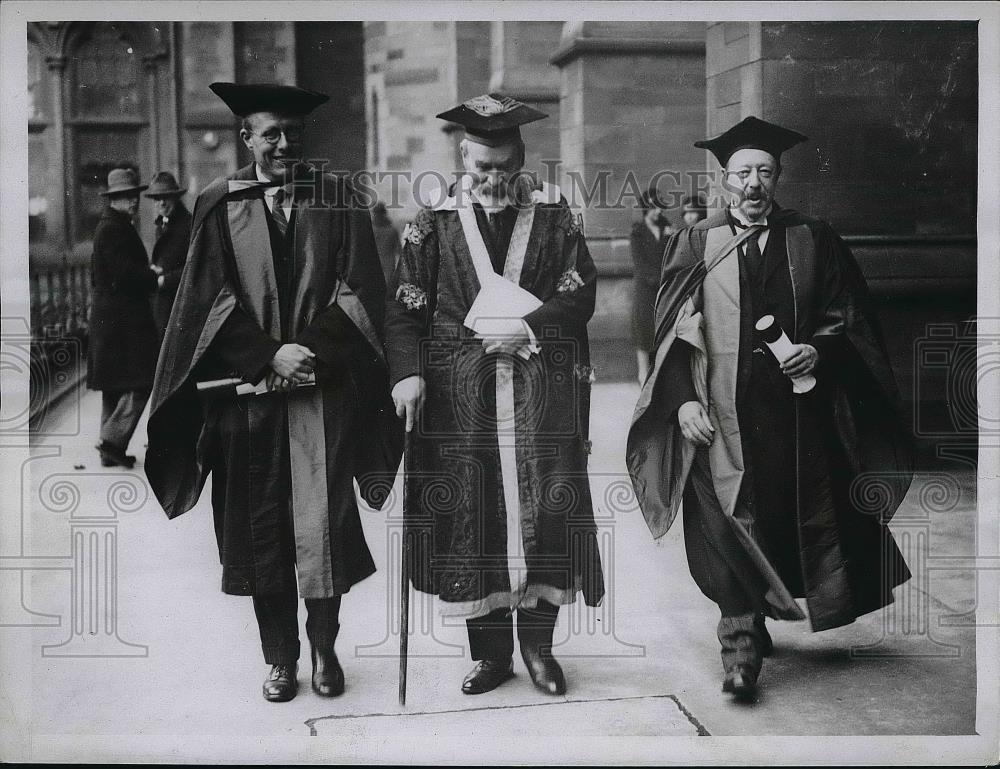 1929 Press Photo Glasglow Univ. Donald McAlastair, Prof Hetherington,McRechnie - Historic Images