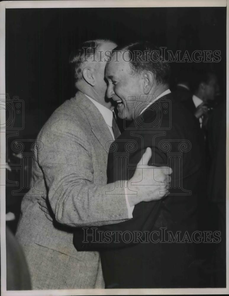 1936 Press Photo Senator Alben Barkley & Sen, Joseph Robinson at Dem. Natl Conv - Historic Images
