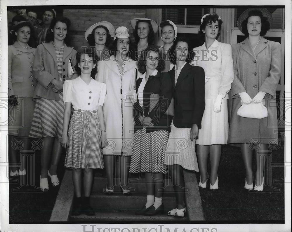 1941 Press Photo Cristina Michels Phyllis Heller Boyne Lucille Campbell Students - Historic Images