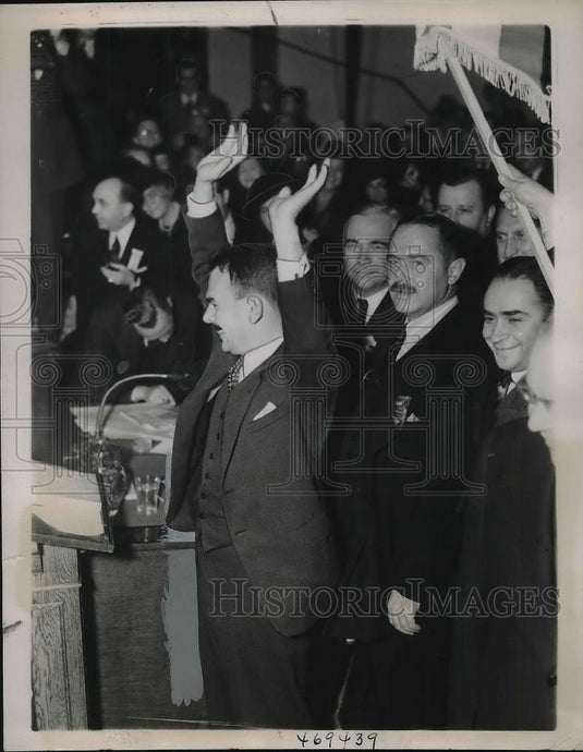 1938 Press Photo Sarasota Springs, NY DA TE Dewey, K Simpson, Gov candidate - Historic Images