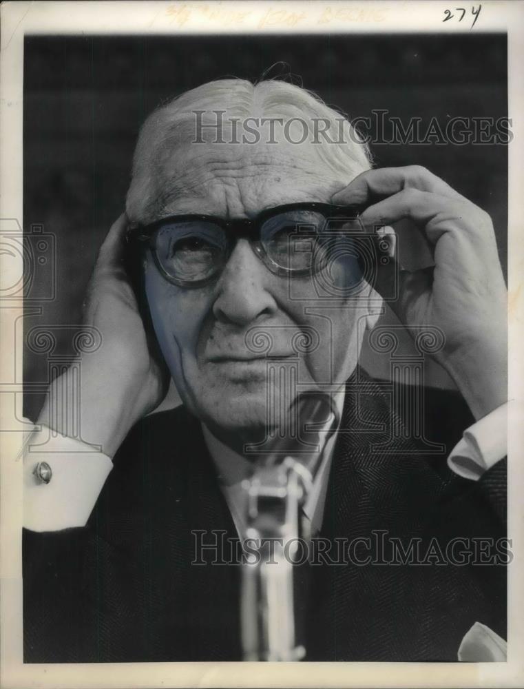 1958 Press Photo Wash.D.C. statesman Bernard Barauch at Senate Financce Comm. - Historic Images