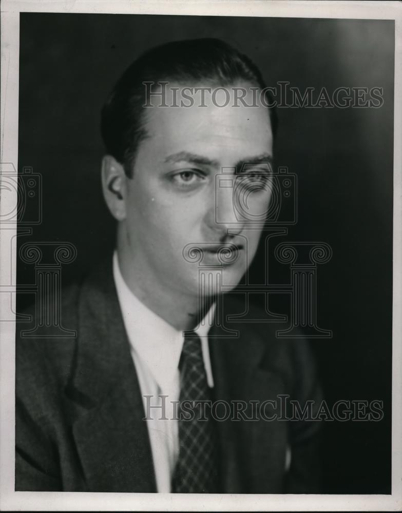 1938 Press Photo Herbert Block an American editorial cartoonist and author - Historic Images