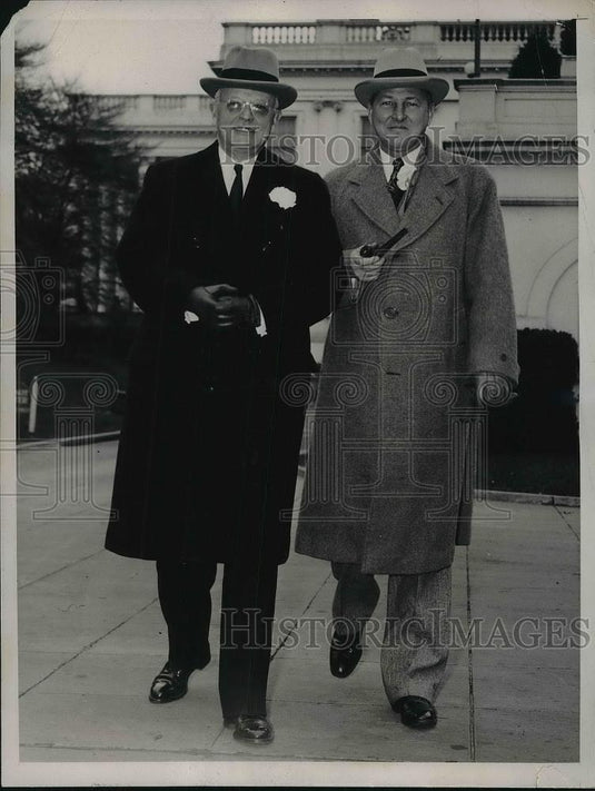 1939 Press Photo Wash.D.C. W Dickerman, of Amer. Locomotive Co & Col WG Lockwood - Historic Images