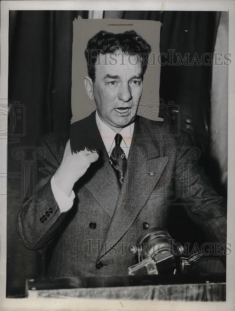 1944 Press Photo GOP convention in Chicago, Rep. Charles A Halleck of Ind. - Historic Images