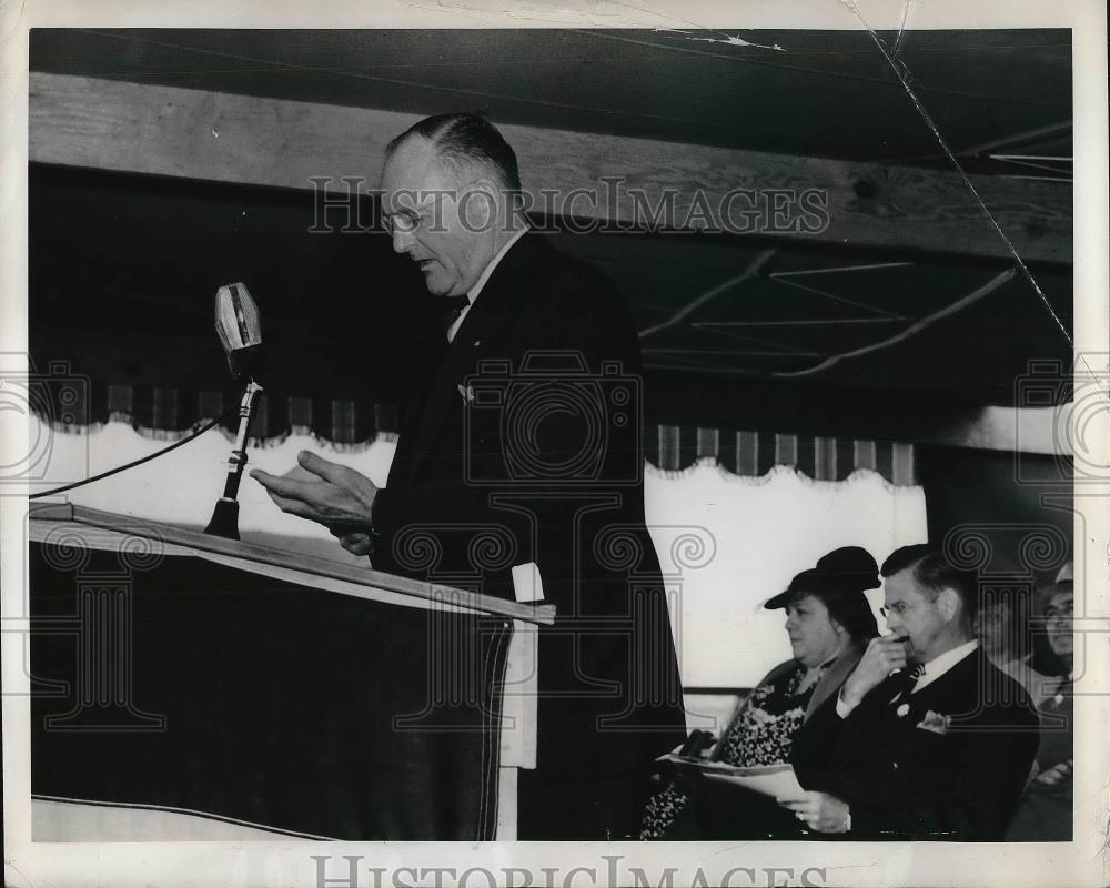 1940 Press Photo Maj Reuben Fleet, pres. of Consolidated Aircraft in Calif. - Historic Images