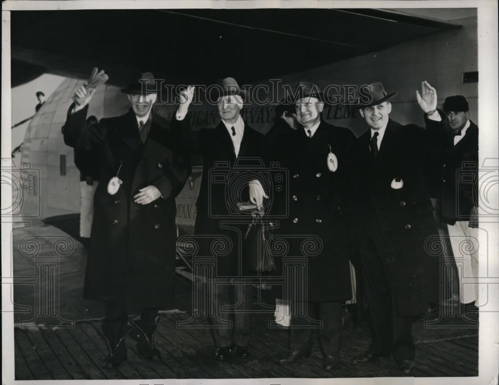 1941 Press Photo Legion Heads, F. D&#39;Olier, Maj. Gen. Parker, Warner, Deutschle - Historic Images