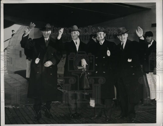 1941 Press Photo Legion Heads, F. D'Olier, Maj. Gen. Parker, Warner, Deutschle - Historic Images