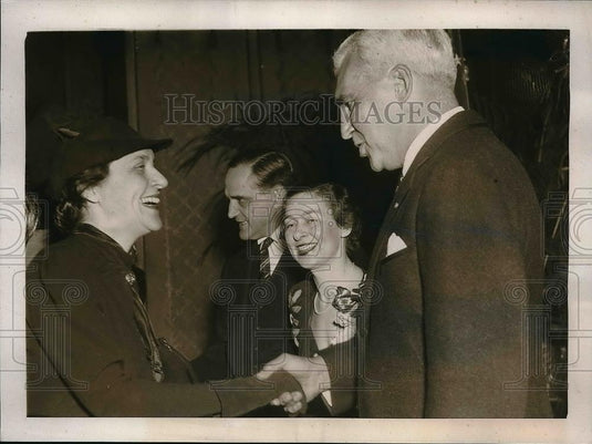 1938 Press Photo D.C. Paul McNutt,Mrs S Reed, Sen & Mrs S Minton - Historic Images