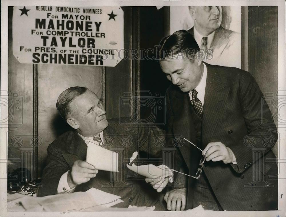 1927 Press Photo Judge Jeremiah Mahoney and Abraham Raflan - Historic Images