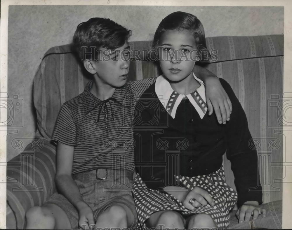 1937 Press Photo Young Jane Rush and Brother - neb51909 - Historic Images