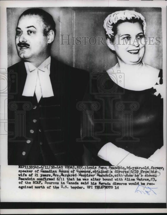 1958 Press Photo Lois Rene Beaudoin Canadian House of Commons - neb52245 - Historic Images