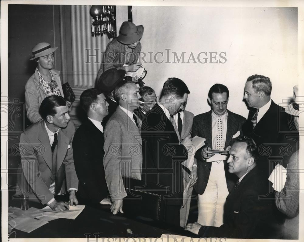 1936 Press Photo Rep. Jasper Bell of Mo &amp; Rep Scott Lucas of Ill in D.C. - Historic Images