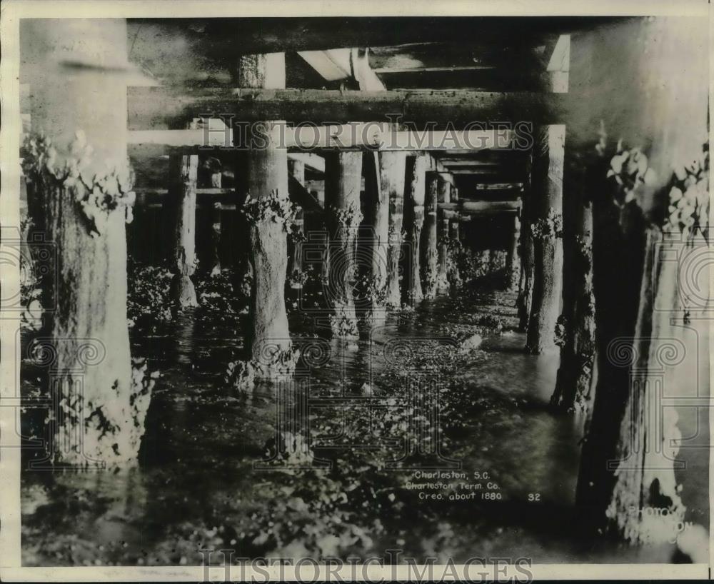 1930 Press Photo Charleston Wharf attacked - neb52546 - Historic Images