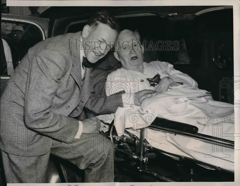 1940 Press Photo Sen. Charles McNary With Daniel A. Wedge at Opening of Campaign - Historic Images