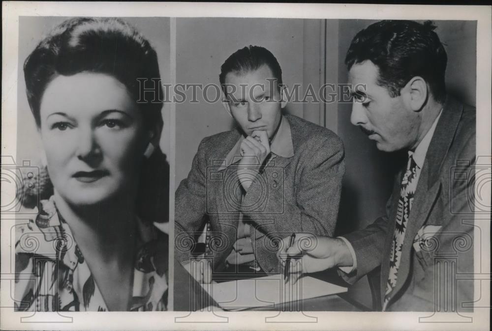 1946 Press Photo Mrs DeeVee Fowler, William Fowler, Phil Cuffero - neb52537 - Historic Images