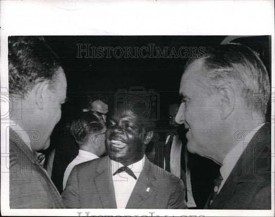 1964 Press Photo W Averell Harriman McMurtrie Godley Mwamba Bertin Congolese - Historic Images