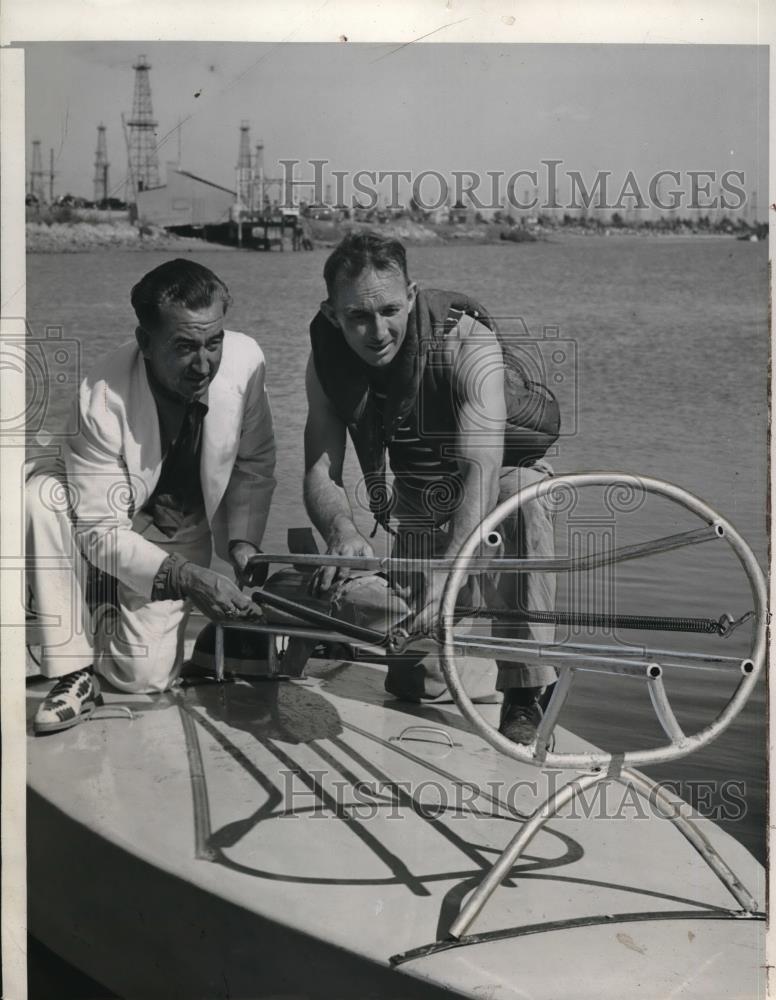 1940 Press Photo Major Harry L. Bateson, R.I. Smitty Collins Race - neb49545 - Historic Images