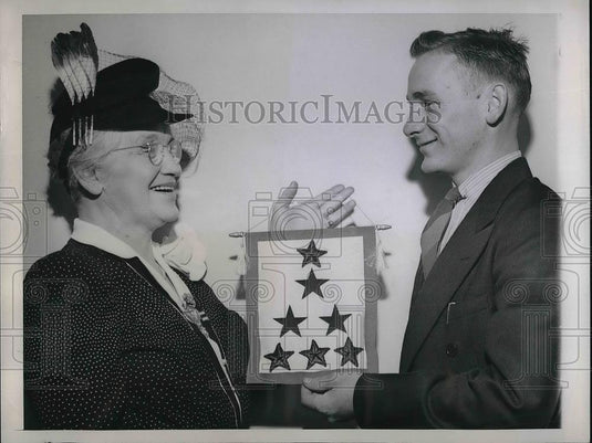 1943 Press Photo Chicago, Ill Maurice Rupel & son Pfc Theodore Rupel - Historic Images