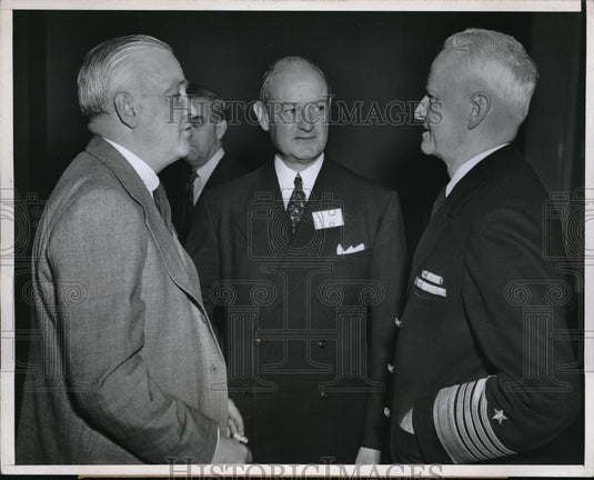 1946 Press Photo News editors Society in NYC, M Field,J Knight & Adm C Nimitz - Historic Images