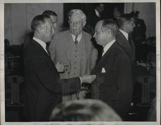1933 Press Photo Clarence Dillon of Dillon Read Co & Sen Townsend,R Christie - Historic Images
