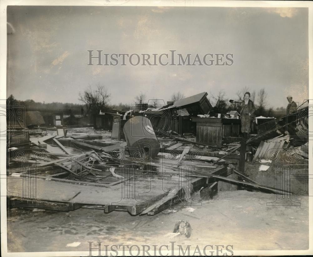 1936 Press Photo Morgans Store Rainsville Alabama Tornado - Historic Images