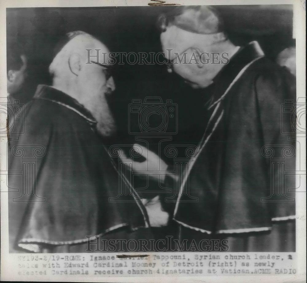 1946 Press Photo Rome, Ignace Cardinal Tappouni & Edward Cardinal Mooney - Historic Images
