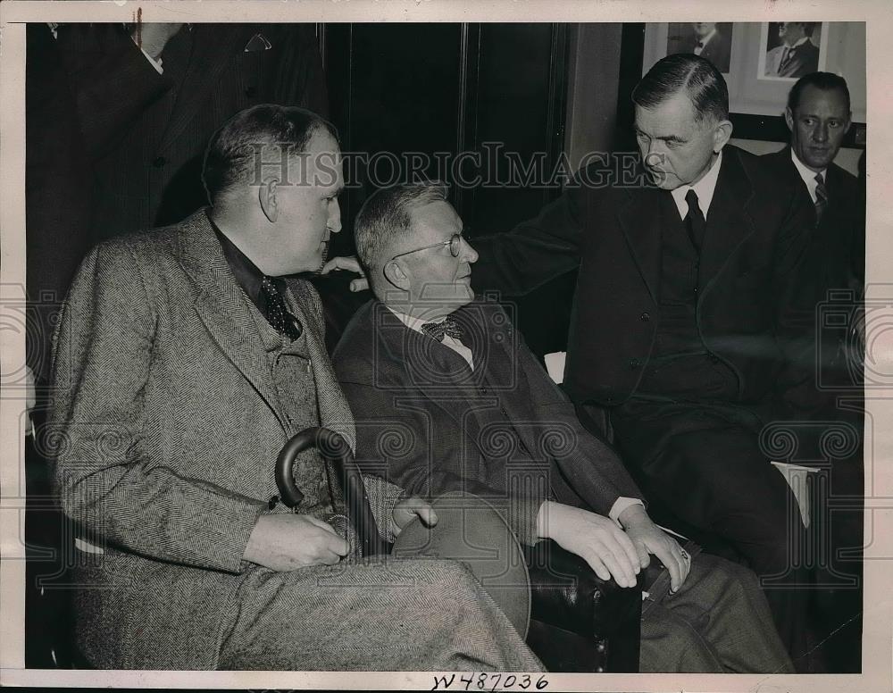 1939 Press Photo Floyd H. Robers, C.J. Harkrader,. Goerge M. Warren - Historic Images