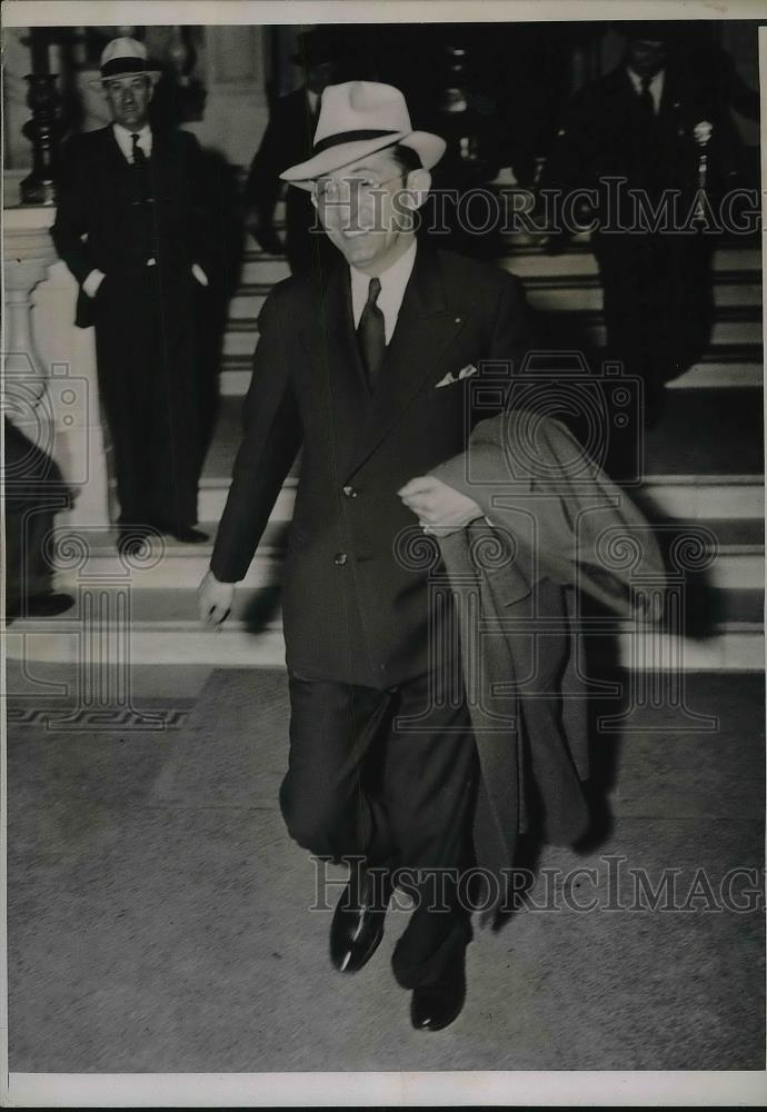 1936 Press Photo Keyport, N.J inn keeper Emmanuel Einzingetr testifies at - Historic Images