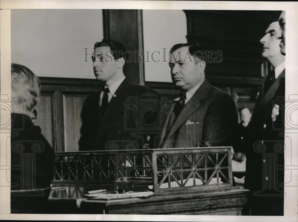 1938 Press Photo NYC, Isidore Juffe &amp; atty W Richter at court on contempt charge - Historic Images