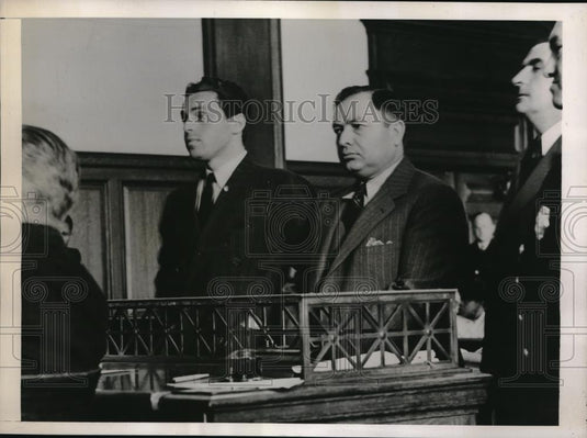 1938 Press Photo NYC, Isidore Juffe & atty W Richter at court on contempt charge - Historic Images