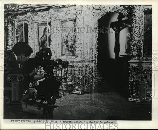 1963 Press Photo A view of private chapel in Russian Czar's Palace - Historic Images