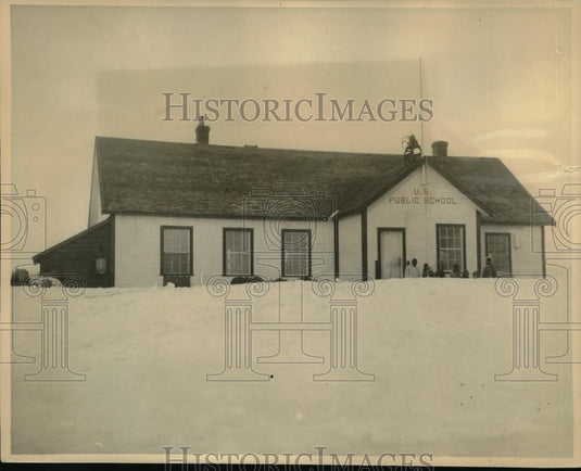 1922 Press Photo Public School In Wainwright, AK The Northernmost School - Historic Images
