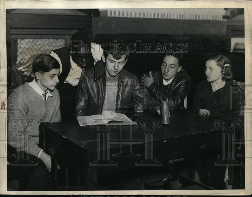 1936 Press Photo Progress City mayorA Laquarta,JD Williams,P Petrulis,E Corey - Historic Images