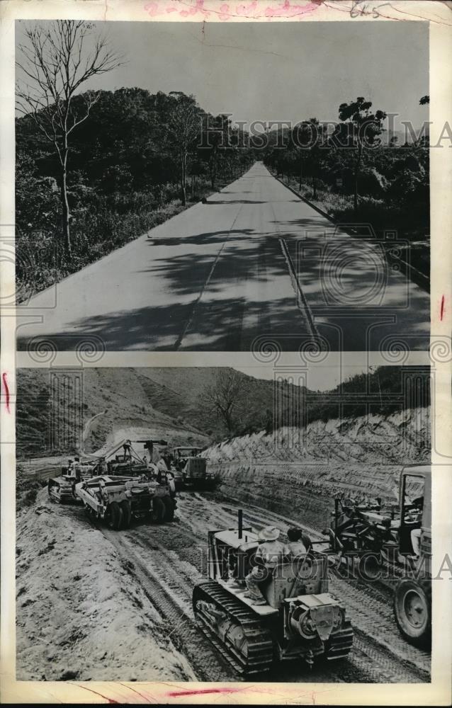 1942 Press Photo Strategic highway being completed in Rio de Janeiro Brazil - Historic Images