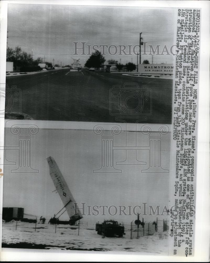 1969 Press Photo Malstrom Air Command Base, Malstrom&#39;s Minuteman Missiles - Historic Images