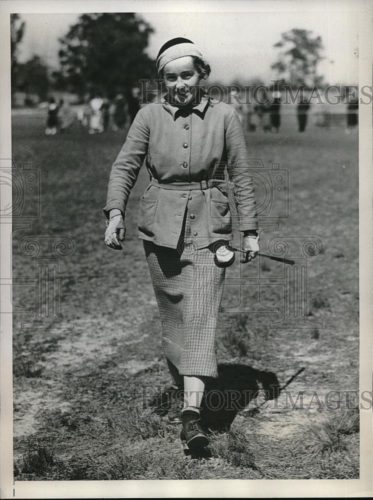 1933 Press Photo Frances Parson at North and South Women's Golf Championship - Historic Images
