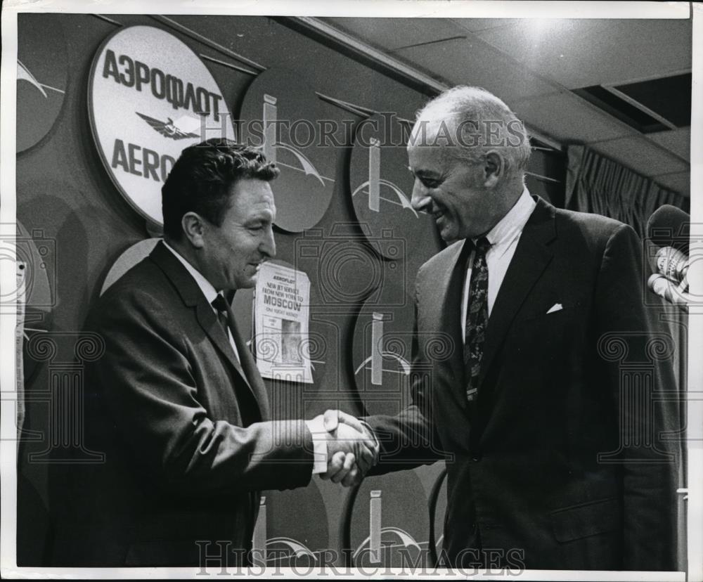 1968 Press Photo Alexander Besedin, Soviet Ministry of Civil Aviation, E. Rostow - Historic Images