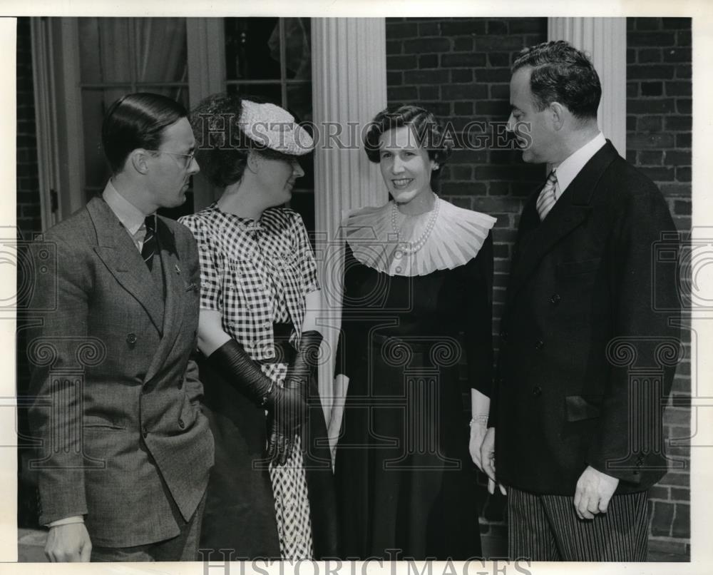 1941 Press Photo Prince Bernhard and Princess Juliana with Mrs and Mrs. Coolidge - Historic Images