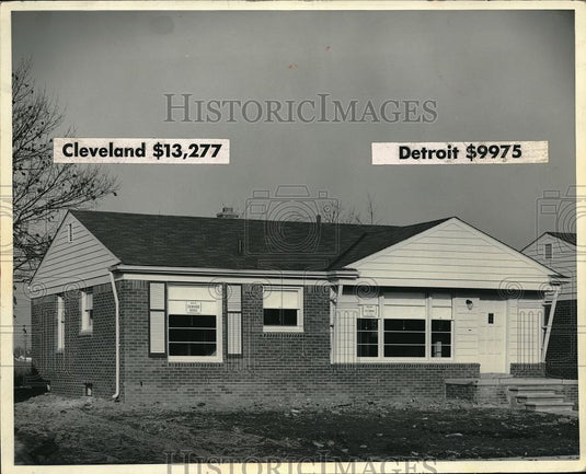 1952 Press Photo House built by Sons of Detroit and Edward Rose - Historic Images