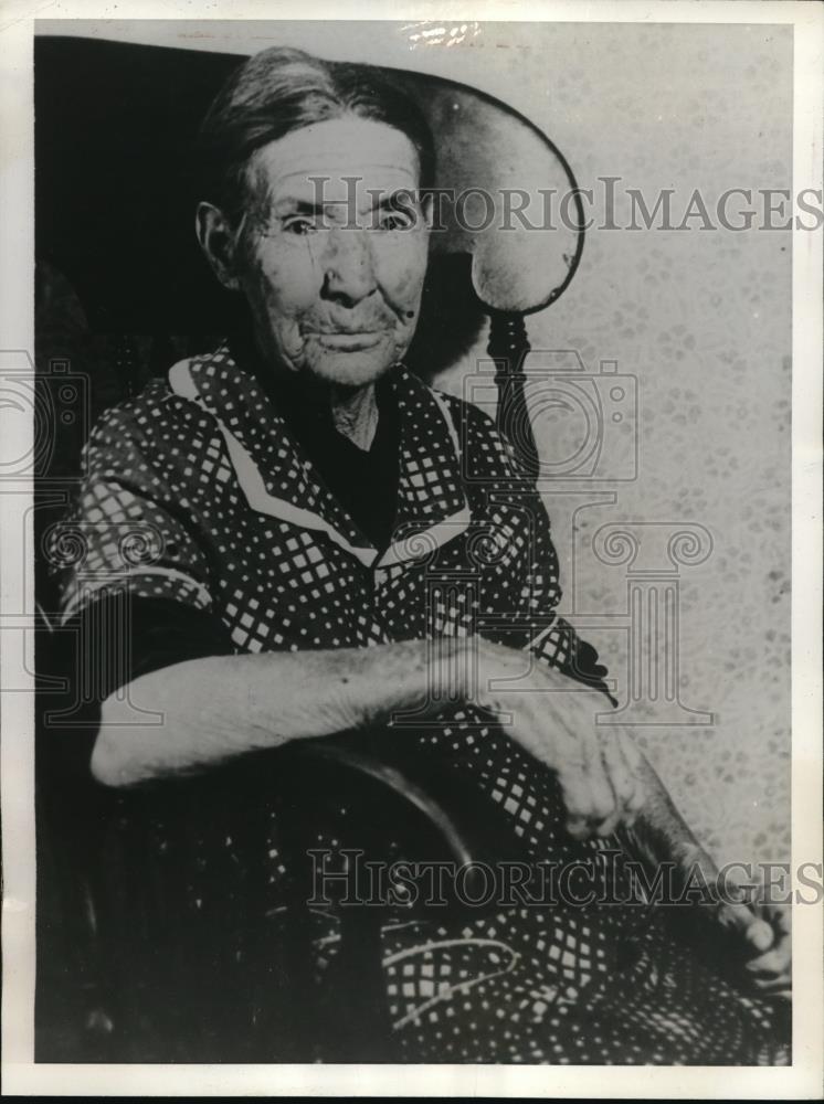 1932 Press Photo Denver , Colo.Mrs Francis Baker, 3rd cousin to Abe Lincoln - Historic Images