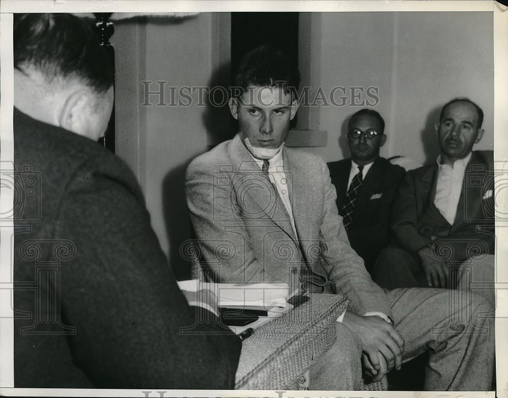 1935 Press Photo Santa Paula student after surviving an automobile accident - Historic Images