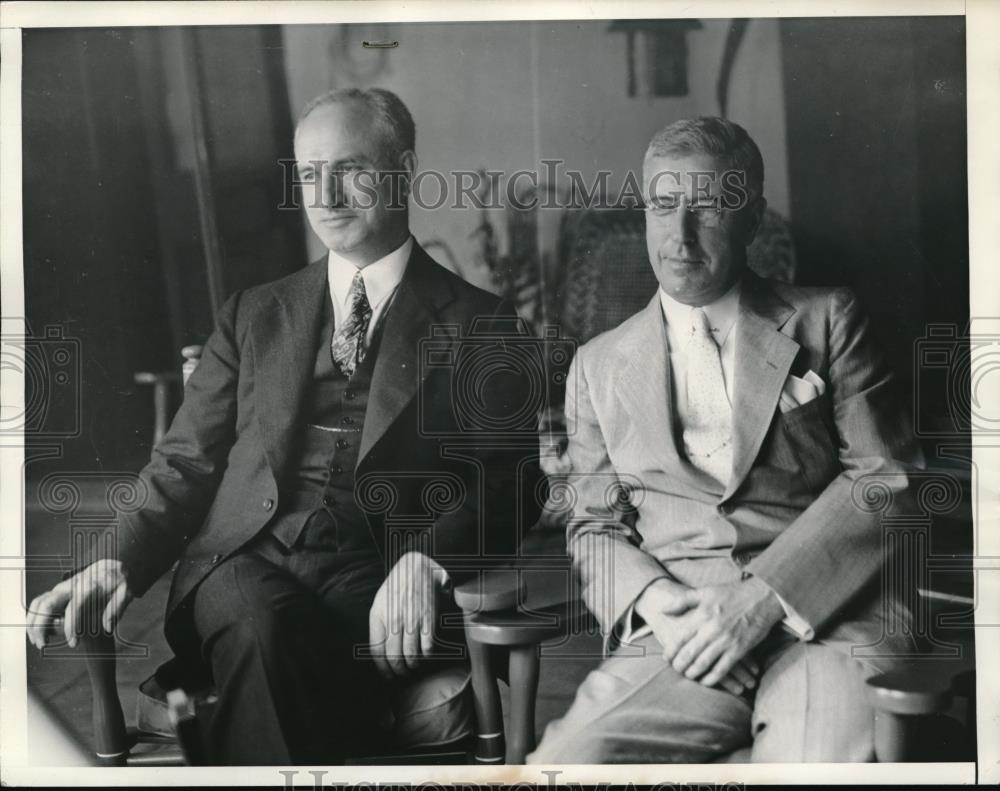 1935 Press Photo Dr. C. D. Balfour, Chairman of Mayo Foundation, Dr. Henderson - Historic Images