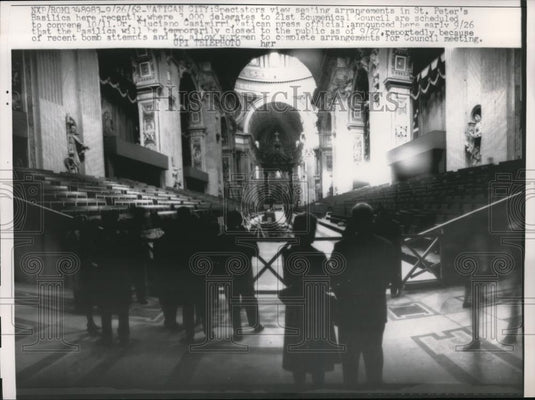 1962 Press Photo Vatican City, Rome St Peter's Basilica - Historic Images