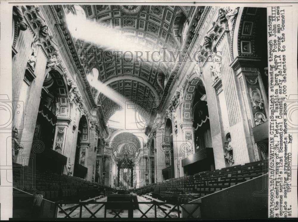 1962 Press Photo Vatican City St. Peters Basilica - Historic Images