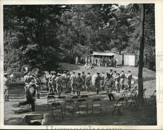 1937 Press Photo Maryland National Guard provided band for Alfalfa Club meeting - Historic Images