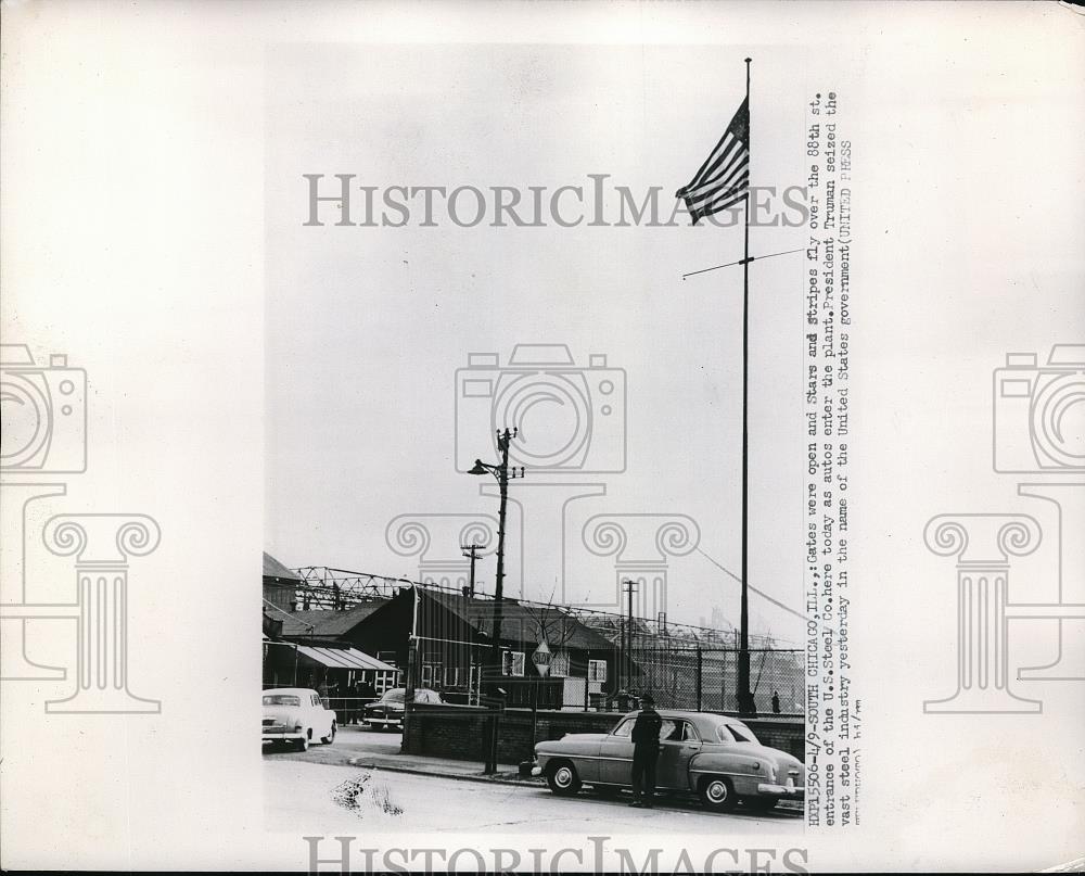 1952 Press Photo South Chicago, Ill US Steel Corp plant - Historic Images