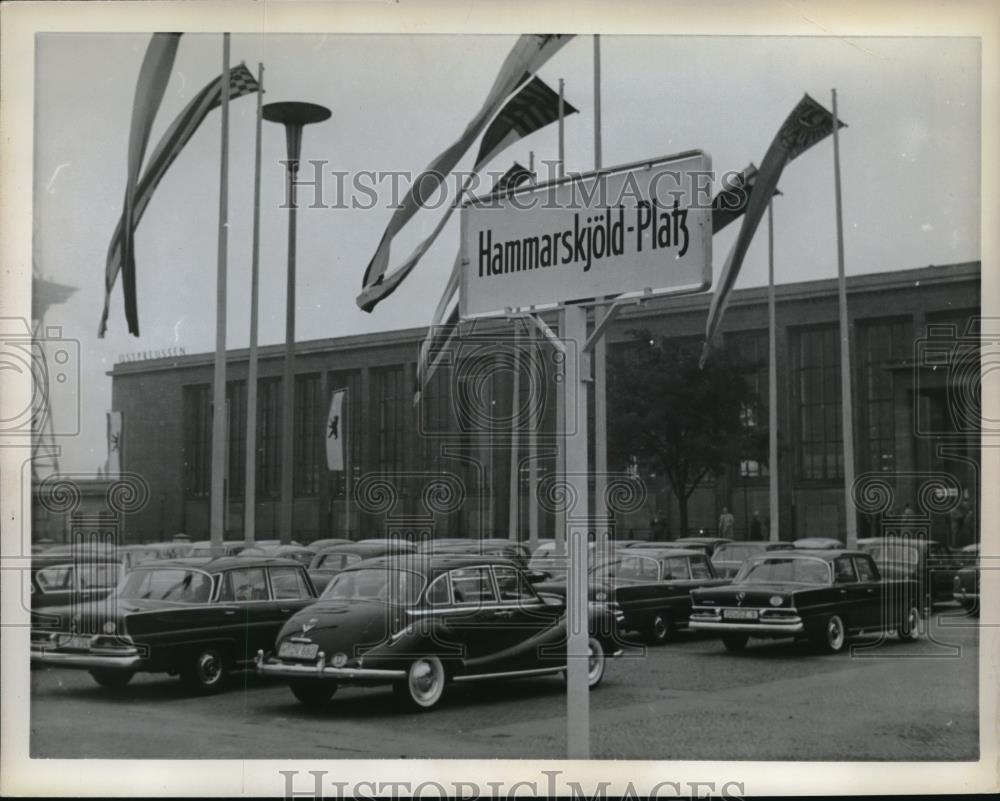 1961 Press Photo Hammarskjold Square in Funkturm Area of West Berlin - Historic Images