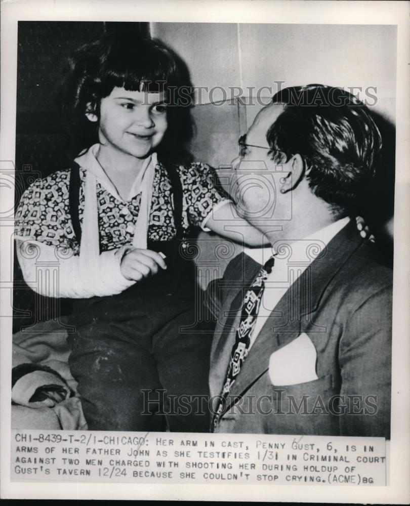 1950 Press Photo Penny Gust Testifies In Trial Of Two Men Charged With Shooting - Historic Images