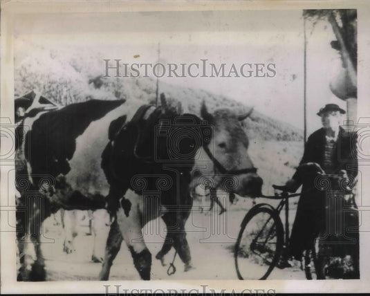 1939 Press Photo French Peasants Village - Historic Images