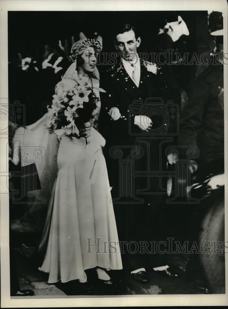 1930 Press Photo England, George A Murray weds Angela Pearson - Historic Images